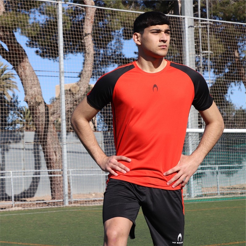 HO Soccer Akademia Fußballhose, Kinder, Schwarz/Rot, Größe 10
