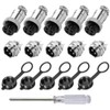 Aiqeer 5 Pcs 4-Pin GX16 Aviation Connector, 16 mm Thread