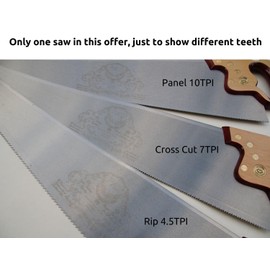 PAX 20” 10 TPI Panel crosscut Hand Saw with Taper Ground Blade, Made in Sheffield England