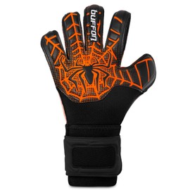 Buffon Guantes De Portero Spider Semiprofesional para Niño Infantil (Negro/Naranja, 4)