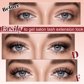 Higu clace KF1 Magnetic Eyelashes, Magnetic Eyelashes Without Eyeliner, Magnetic Eyelashes, Natural Look, Strong Magnetic Eyelashes with Applicator, No Glue Required