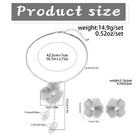 TTPSRY Earrings Necklace Jewellery Set Necklace Ginkgo Biloba Flower Leaf Pendant Choker Hypoallergenic Enamel Jewellery Set Valentine's Day Birthday Gifts for Girls, Copper, No Gemstone