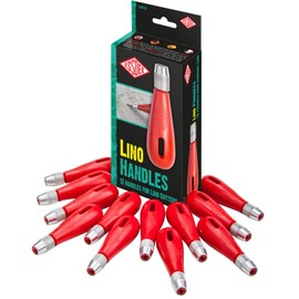 Educational Arts 71040012 LH12 Lino Handle, Red, Pack of 12