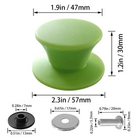 JoyTube Universal Pot Pan Lids Replacement Knob, Silicone Heat Resistant Pan Cover Holding Handles BPA Free Dishwasher Safe Fits Skillets and Kitchen Cookware (Pack of Two-Green)