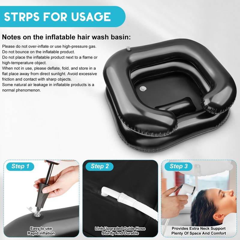 Inflatable Shampoo Basin, Loc Detox Tub for Dreads, Shampoo Buddy