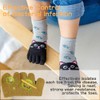 REKYO 5 Pairs Children Toe Socks Cotton Kids Five Finger
