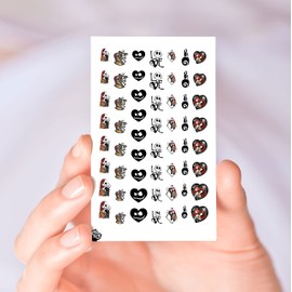 Nightmare Jack & Sally Clear Vinyl (Cut, Peel, & Stick) Nail Designs