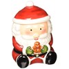 Cosmos Gifts 56521 Santa with Gingberbread Man Cookie Jar, 7-1/8-Inch