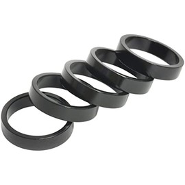 Wheels Manufacturing, Headset Spacer, 1-1/8'', Height: 7.5mm, Aluminum, Black, 5pcs