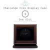 Chez Monett Challenge Coin Display Case Walnut Color 1.5-1.75 Inch