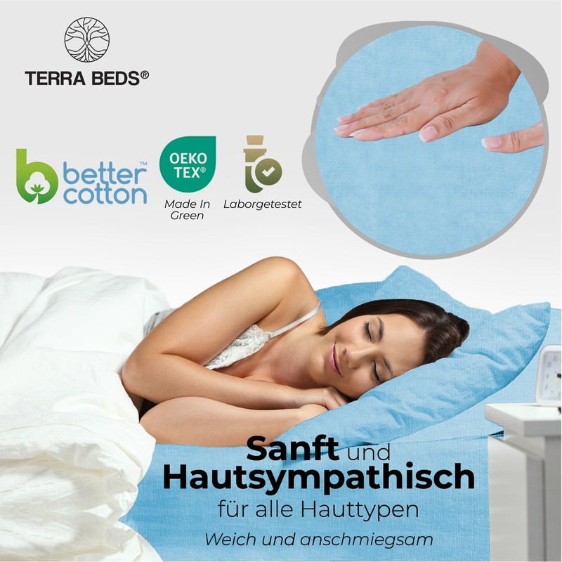 Terra Beds Premium Fitted Sheet - Flat Sheet 90 x
