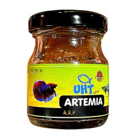 A.D.P. UHT Fresh Artemia Cysts Brine Shrimp 45 g.(1.58 Oz) Tropical Fish Food High Protein 56.6% for All Baby Fry Newborn Fish Feed & Small Fish, Grow Fast & Color Enhancing Natural Healthy Nutrition
