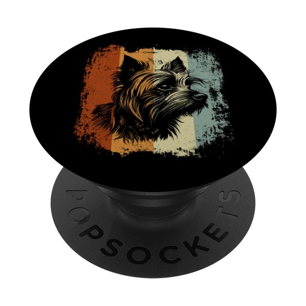 Retro Style Australian Silky Terrier Dog PopSockets Swappable PopGrip