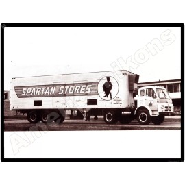 International IH Trucks New Metal Sign: IH COE Spartan Stores Tractor Trailer
