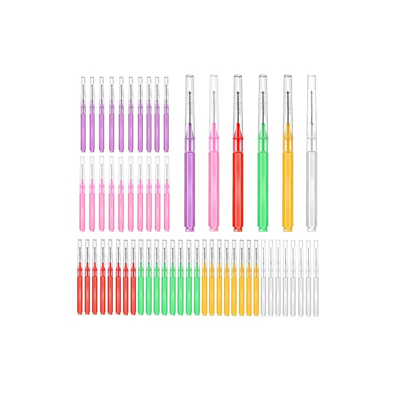 120 Piezas Cepillos Interdentales, BetterJonny Suave Cepillo Interdental de Dientes