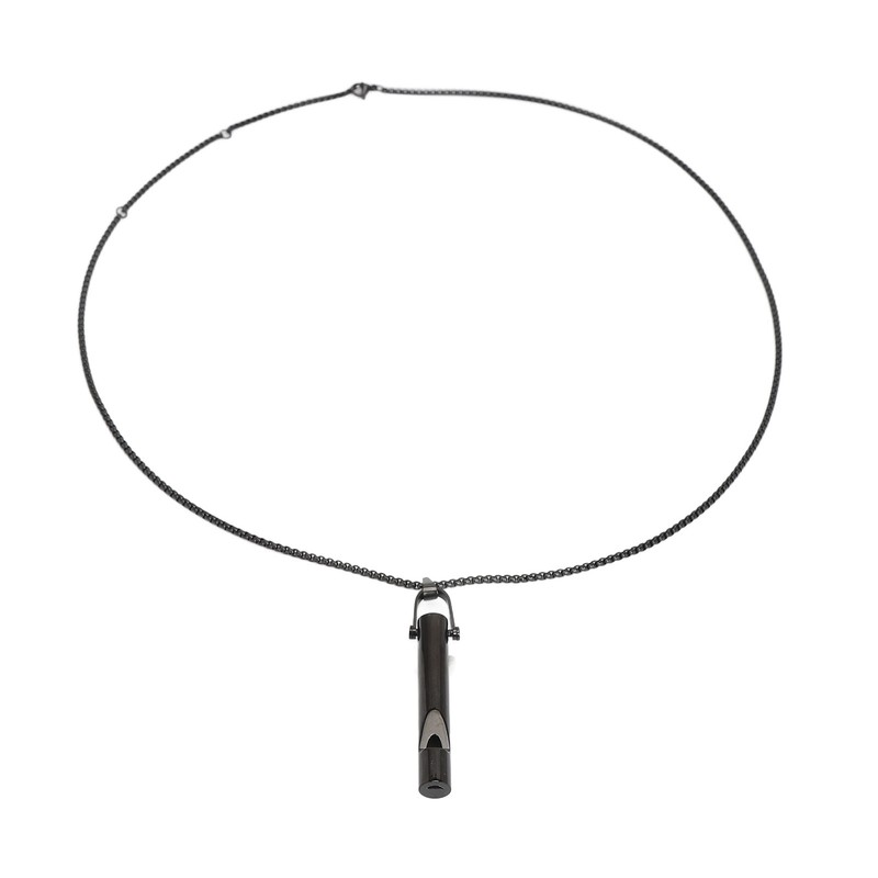 Whistle Pedant Necklace Reduce Anxiety Cylindrical Deep Breathing Stress Relief