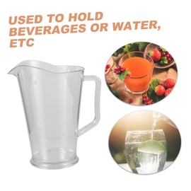 Ipetboom Bistro Clear Pitcher Shatterproof PC Beverage Jug for Social Gatherings Smooth Pour Spout High Transparency Water Pitcher for Family Events and Outdoor Use