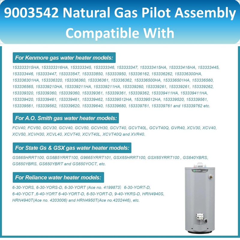Long Term 9003542 Pilot Assembly Replacement for Natural Gas Water
