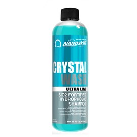 Nanoskin Ultra Line CRYSTAL WASH SiO2 High Foaming Shampoo 16 Oz. – Concentrated Ceramic Car Wash Soap Works with Foam Cannons, Foam Guns or Bucket Washes | For Cars, Trucks, Boats, Motorcycles, RVs