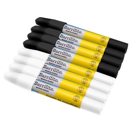 Barrilito Pintacaras Base Negro y Blanco. 8pzas. BASE8