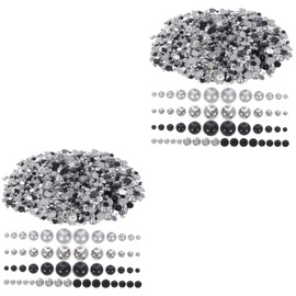 COHEALI 2pcs Nail Charms Flatback and Rhinestones Multi Half-Round Resin Decorations for Manicure Bag for Home and Salon Use Craft Your Unique Style
