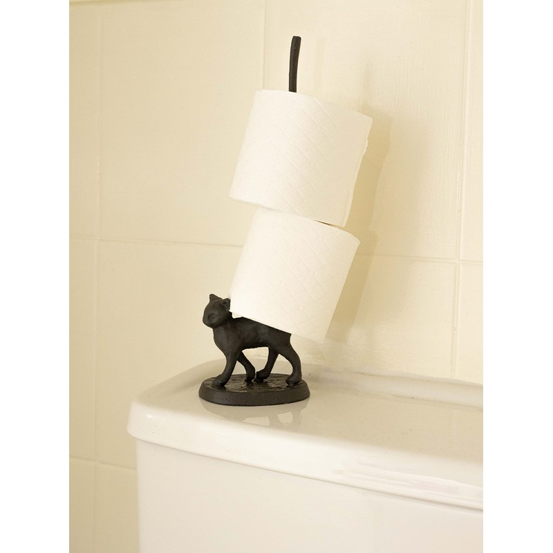 Homezone® Animal Themed Decorative Toilet Roll Holders Cat Free Standing