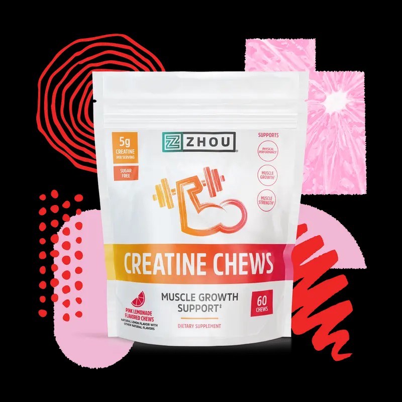 Creatine Monohydrate Chews for Adults – 5g Workout Support with