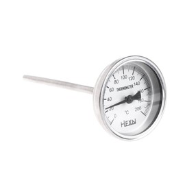 GUMEI Bimetal Thermometer Stainless Steel 1/4PT Thread L = 100 mm 0~50 ~ 300? WSS-303