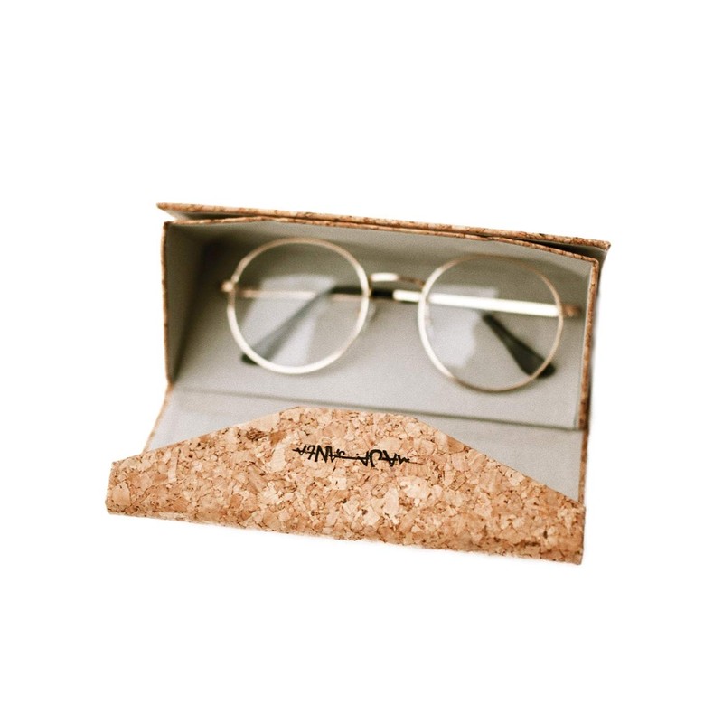 MAJAJANTA® Clique Cork Glasses Case Vegan Leather Alternative Sunglasses Magnetic