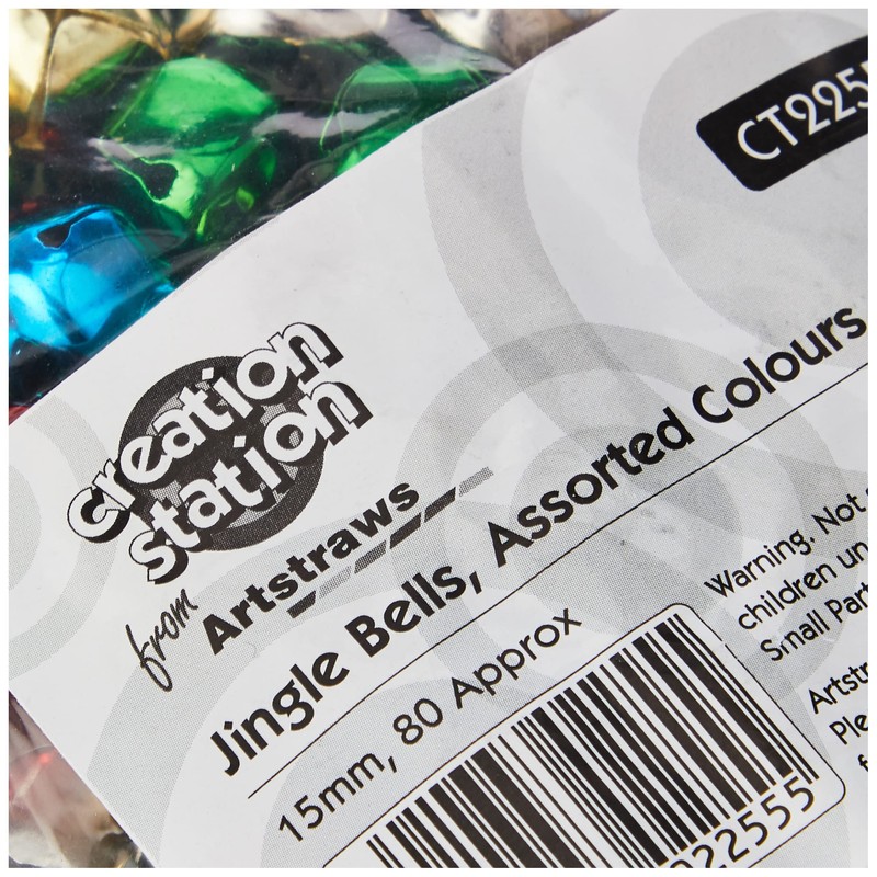 Multi Coloured Craft Jingle Bells for Children Christmas Noise Maker