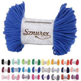 Macrame Yarn 5 mm x 100 m Cotton Cord Perfect for DIY, Yarn for Macrame Cord Over 50 Colours Oeko-Tex Certified - Cotton Cord, Cotton Yarn with Polyester Core