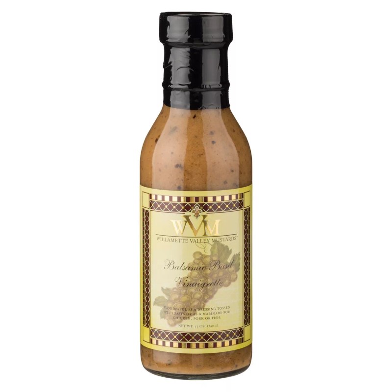 Willamette Valley Mustards & Marinades WVM Balsamic Basil Vinaigrette Dressing