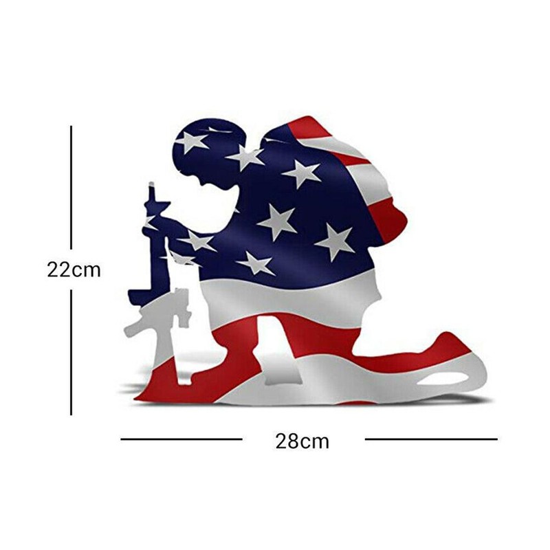 Soldier Silhouette Ornaments Independence Day Garden Art for Lawn Outdoor
