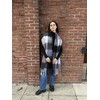 Oversize Blanket Checkered Plaid Scarf For Winter, Chunky Long Plaid
