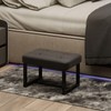 ITSST Small Ottoman，Foot Rest Stool,Leather Step Stool for Under Desk,Rectangular