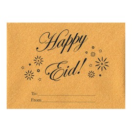 Zaffron Eid Holiday Golden Mini Gift Envelopes for Gift Cards (2.7 x 3.7 inches, 10 pack)