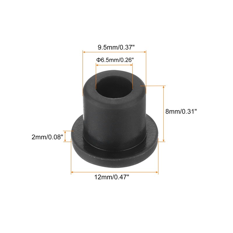 QUARKZMAN Pack of 20 T-shaped rubber hole seals, mounting diameter