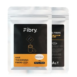 FIBRY Hair Volume Powder, 100% Natural Fibres, Instant Hair Thickening or Fine Hair, Instant Healing Against Thinning and Baldness (Colour, Light Brown - Light Brown)