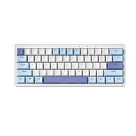 ZIFRIEND AG61 60% Layout Mini Gaming Mechanical Keyboard Wired Customized RGB Backlight/Sidelight White/Black/Blue 3-Pin Hot Swap Silent/Yellow Switches:_Blue and white-yellow axis
