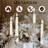 Flameless Taper Candles with 3D Wick, 9.6" Real Wax LED