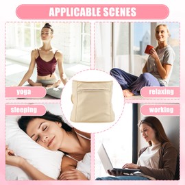 Fulasun 3Pcs Castor Oil Wrap Pack Kit for Wasit Neck Leakproof Organic Castor Oil Wrap with Elastic Bands Zipper Pocket Mess Free Castor Oil Compress Wrap Castor Oil Neck Pack for Liver Detox Comfort