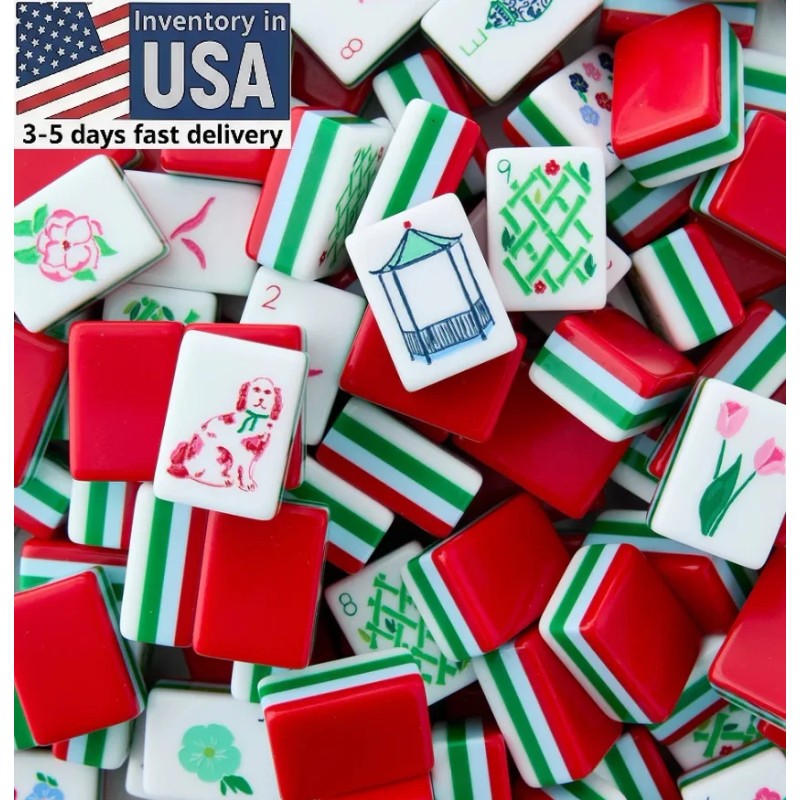 Acrylic Mahjong Red Local Warehouse Red and Pink 4-layer Acrylic