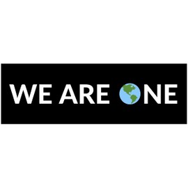 Vegamax We are One Planet Earth Waterproof Vinyl Bumper Sticker for Cars Trucks Laptop
