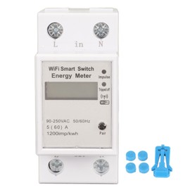 WiFi Electricity Meter LCD Display Watt Hour Meter APP Control Smart Switch Energy Monitor 90‑250VAC