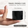 Beauticom 12 Pieces 7G/7ML (0.25oz) Black Sturdy Thick Double Wall