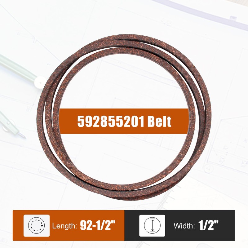 Jaruika 592855201 Drive Belt Replacement for Husqvarna K46 YTH18542 YTH22V46