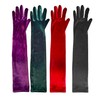 BRYCTSISEN Long Velvet Evening Gloves (Dark Green)