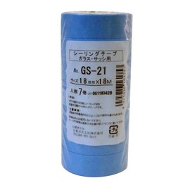 カモ井 ガラスシーリング用マスキングテープ 7巻入 18mm×18M GS-21