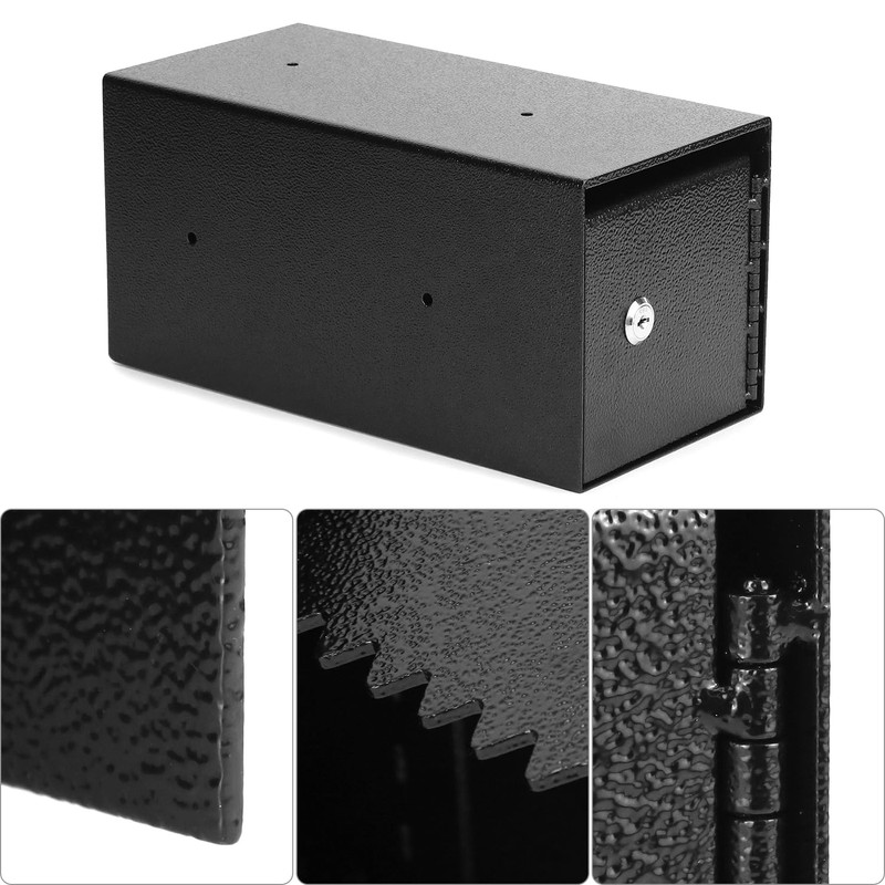 QWORK Heavy-Duty Key Lock Depository Drop Safe Lock Box with