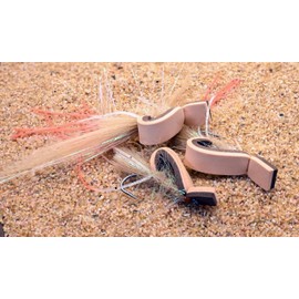 Gurgler Top Water Fly - Floating Shrimp Pattern - Great for Snook, Redfish, Tarpon and More (3ct - Tan & Brown - Hook #2)